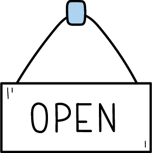 Open sign illustration