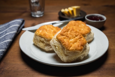 biscuits with jelly and butter